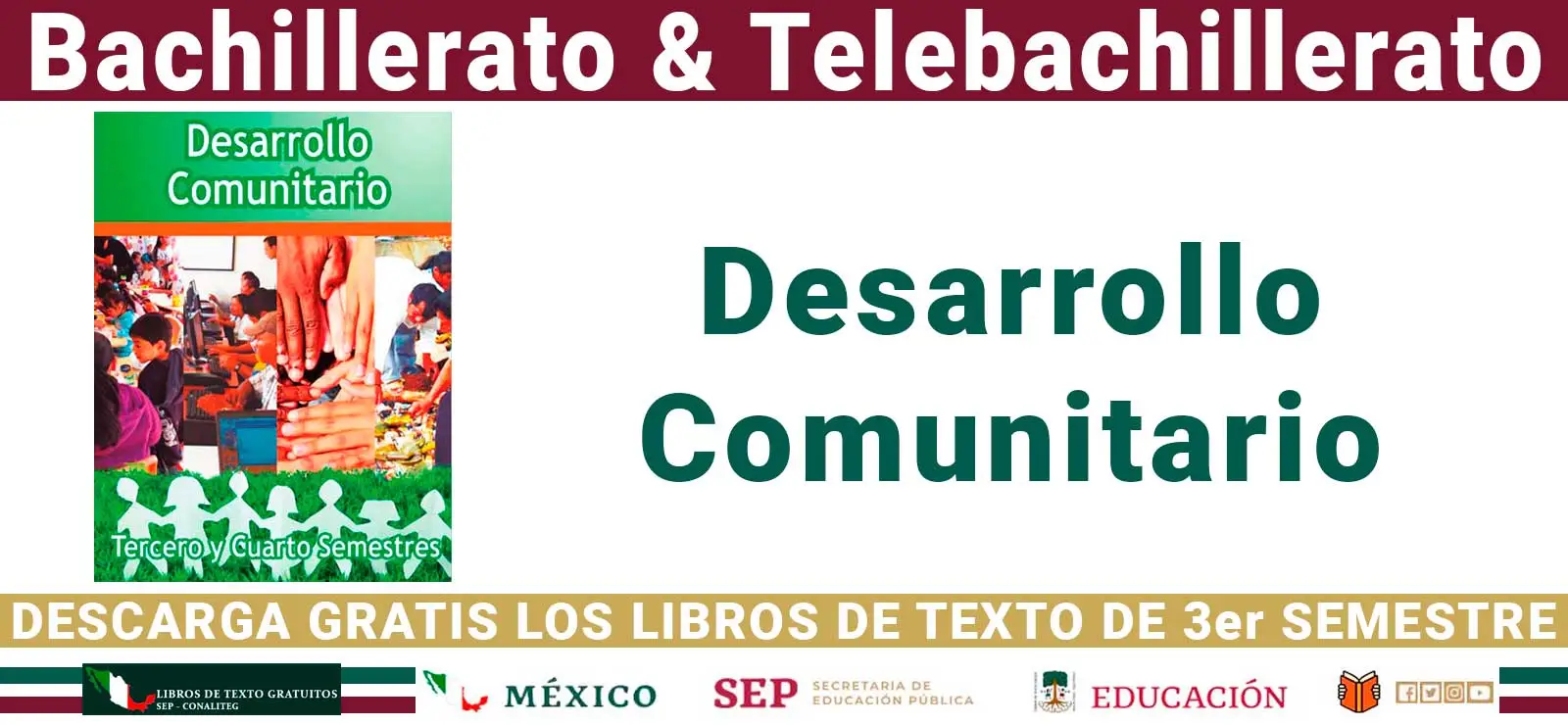 Desarrollo Comunitario 3er Semestre de Bachillerato (SEP 2025)