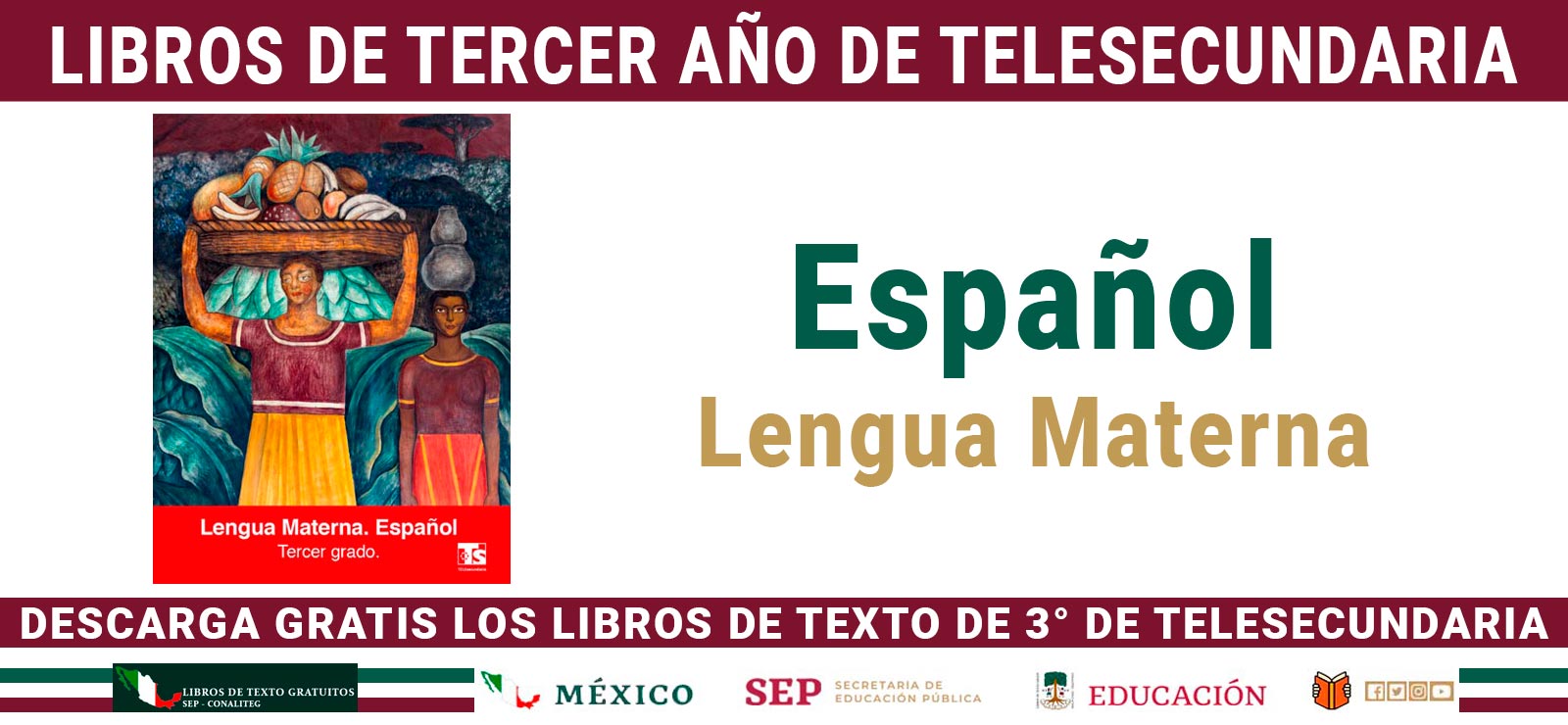 Español. Lengua Materna 3º de Telesecundaria (SEP/CONALITEG 2025)