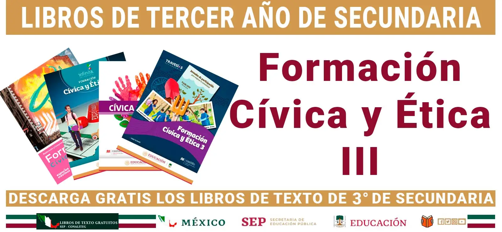 Formación Cívica y Ética III de 3° de Secundaria (Libros SEP 2025)